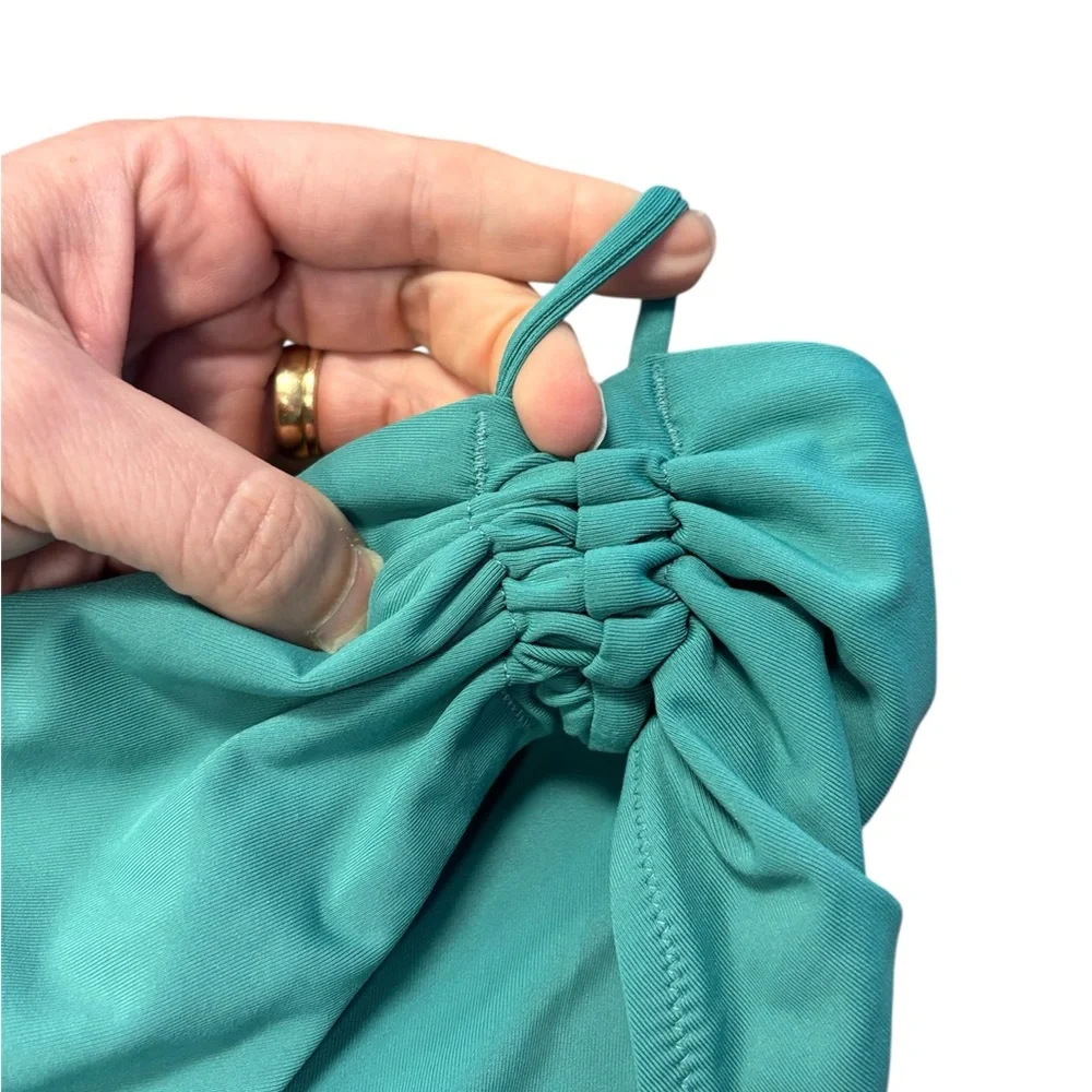 NWT CALIA Adjustable Tie Front Swim Bottoms in Jungle Green